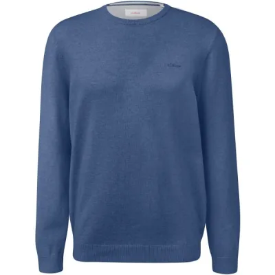 s.Oliver KNITTED PULLOVER NOOS Pletený svetr, modrá, velikost S