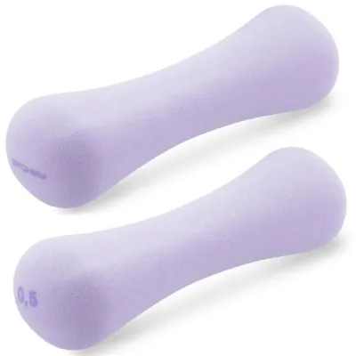 Spokey BONE 0,5 KG Sada neoprenových činek, fialová, velikost 0,5 KG