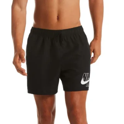 Nike LOGO SOLID 5 Pánské koupací šortky, černá, velikost S