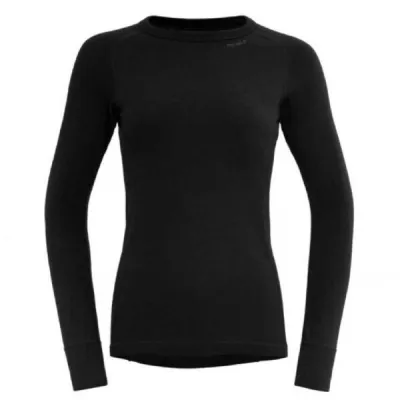 Devold DUO ACTIVE MERINO 205 Dámské vlněné tričko, černá, velikost XS
