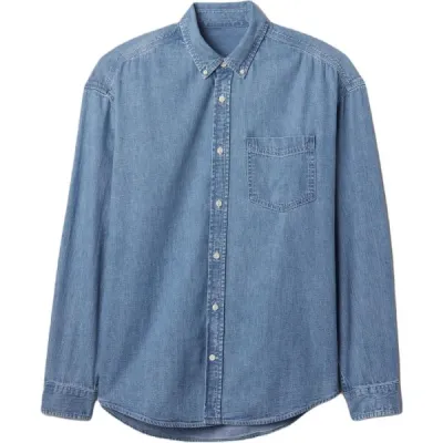 GAP LS DENIM Pánská košile, modrá, velikost S