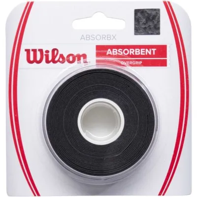 Wilson ABSORBX OVERGRIP 3 PACK Omotávka, černá, velikost UNI