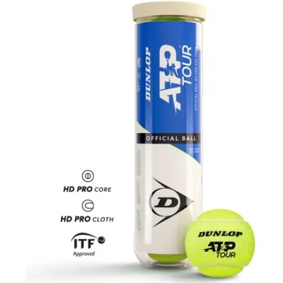 Dunlop ATP Tenisové míče, žlutá, velikost UNI