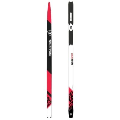 Rossignol DELTA SPORT R-SKIN XC Klasické běžecké lyže se stoupacími pásy, černá, velikost 196