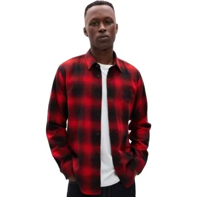 GAP V-LS STANDARD FLANNEL Pánská košile, černá, velikost XS
