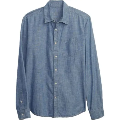 GAP V-LS CHAMBRAY Pánská košile, modrá, velikost S