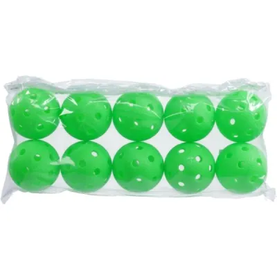 FREEZ PRIME II 10 PCS Florbalový míček, zelená, velikost UNI