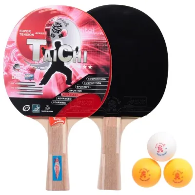 Giant Dragon TAICHI/SET Set na stolní tenis, hnědá, velikost UNI