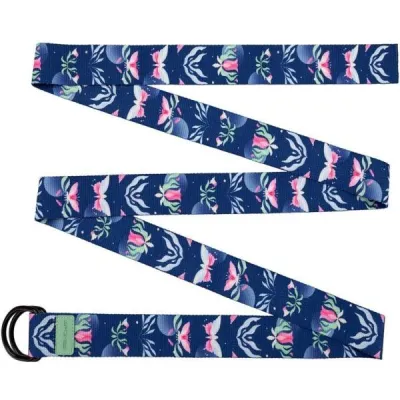 Spokey THE BLOOM BELT Pás na cvičení jógy, tmavě modrá, velikost UNI