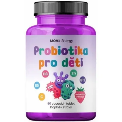MOVIT ENERGY MOVIT PROBIOTIKA S VITAMÍNY 60 CUCAVÝCH TABLET Doplněk stravy pro děti, , velikost UNI