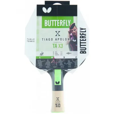 Butterfly TIAGO APOLONIA TAX3 Pálka na stolní tenis, hnědá, velikost UNI