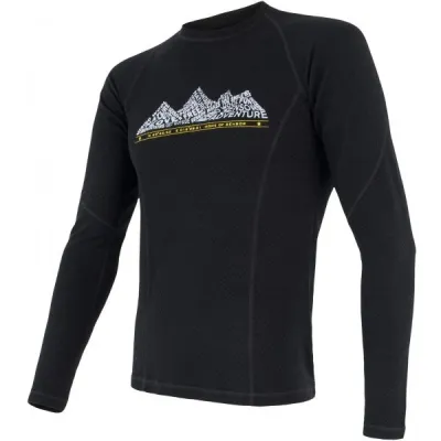 Sensor MERINO DF ADVENTURE Pánské funkční triko, černá, velikost S