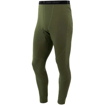 Sensor MERINO DF Pánské funkční spodky, khaki, velikost S