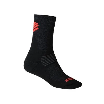 SENSOR PONOŽKY EXPEDITION MERINO WOOL černá/červená Velikost: 9/11