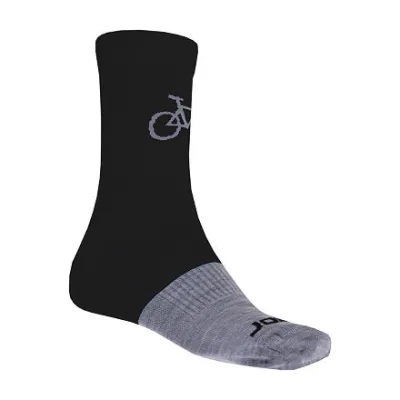 SENSOR PONOŽKY TOUR MERINO WOOL černá/šedá Velikost: 3/5