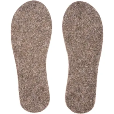 TOVA WOOL SOLES PRECUT ECO Plstěné vlněné zateplovací vložky do bot, hnědá, velikost 46