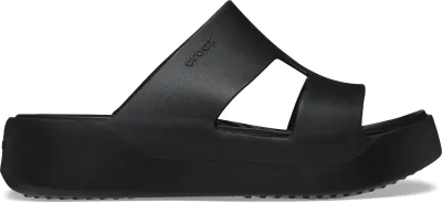 Dámské pantofle crocs classic platform h-strap černá 36-37