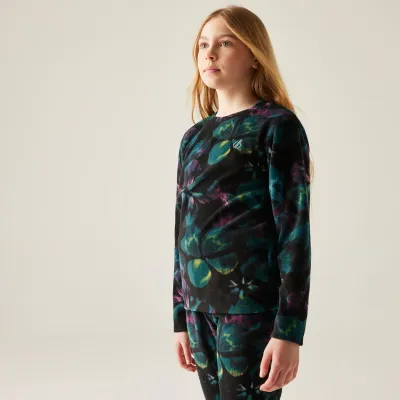 Dětský hřejivý fleecový set dare2b thermal černá/zelená 152