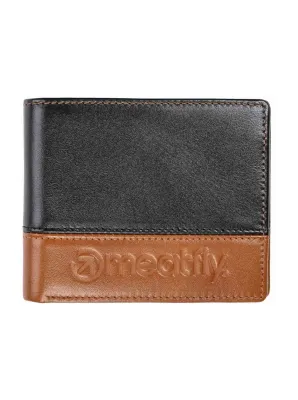 Kožená peněženka meatfly eddie premium černá/hnědá one size