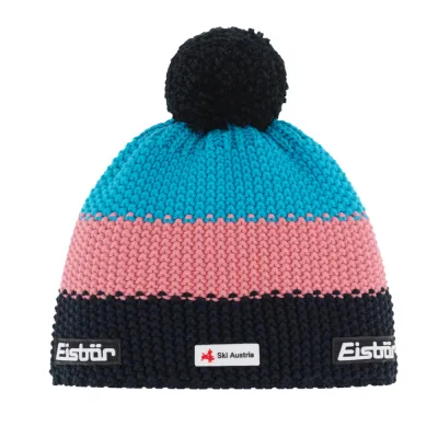Eisbär čepice Star Pompon MÜ UNI modrá/růžová