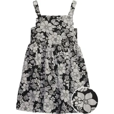GAP SIDE SMOCK Dívčí šaty, černá, velikost 3Y
