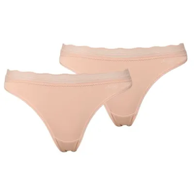 SLOGGI GO BLUSH STRING 2P Dámské tanga, béžová, velikost L