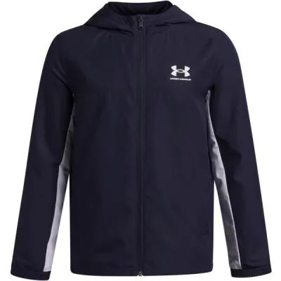 Under Armour RIVAL WOVEN JACKET Chlapecká bunda, tmavě modrá, velikost S