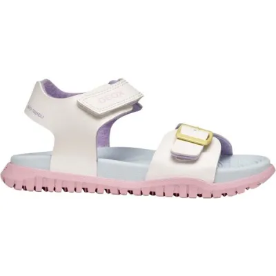 Geox J SANDAL FUSBETTO GIRL Dívčí sandály, bílá, velikost 25