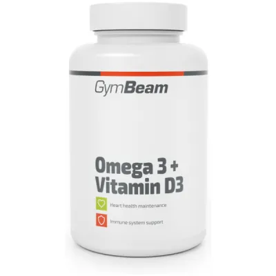 GymBeam OMEGA 3 + VITAMIN D3 - 90 CAPS Zdravý tuk, , velikost UNI
