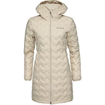 Columbia DELTA RIDGE II LONG DOWN JACKET Dámský kabát, béžová, velikost XS