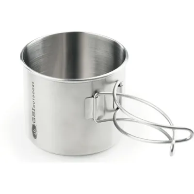 GSI Outdoors GLACIER STAINLESS BOTTLE CUP/POT Hrnek z nerezu, stříbrná, velikost 591 ML