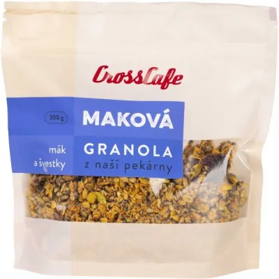 CROSSCAFE GRANOLA MÁK 300 G Snídaňová granola, , velikost UNI