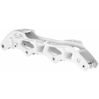 Powerslide ELITE CASTED 4X90 TRINITY Rám na brusle, bílá, velikost 275