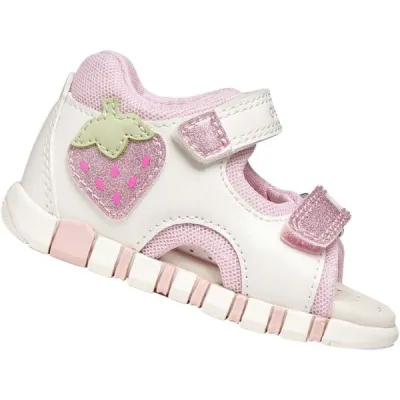 Geox B SANDAL IUPIDOO GIRL Dívčí sandály, bílá, velikost 24