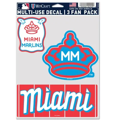 Samolepka Miami Marlins MLB City Connect Multi-Use Set (3 ks)