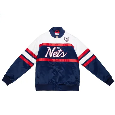 Pánská bunda New Jersey Nets NBA Script Heavyweight Satin Velikost: S