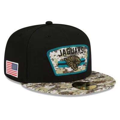 Pánská kšiltovka Jacksonville Jaguars NFL 2021 On-Field Salute to Service 59FIFTY Fitted Velikost: 7 1/8
