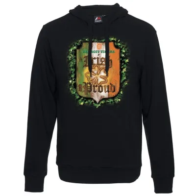 Pánská mikina Detroit Tigers MLB St. Patrick's Day Shamrock Hoodie Velikost: S