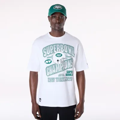 Pánské tričko New York Jets NFL Super Bowl III Champs Oversized T-Shirt - Černá Velikost: S