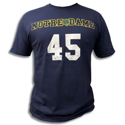 Pánské tričko Notre Dame Fighting Irish NCAA Notre Dame Daniel "Rudy" Ruettiger #45 College Football T-Shirt Velikost: S