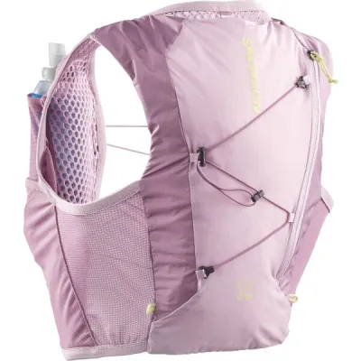 Salomon ACTIVE SKIN 4 W SET Dámská běžecká vesta včetně láhví, růžová, velikost S