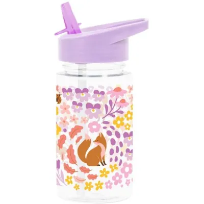 A LITTLE LOVELY COMP FLOWER GARDEN Dětská láhev na pití, transparentní, velikost 450 ML
