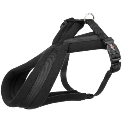 TRIXIE PREMIUM HARNESS S-M Postroj, černá, velikost S-M