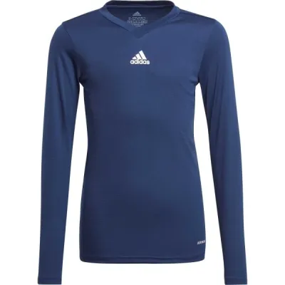 adidas TEAM BASE LONG SLEEVE TEE Juniorské fotbalové triko, tmavě modrá, velikost 152