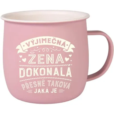 ALBI VÝJIMEČNÁ ŽENA Outdoorový hrnek, růžová, velikost UNI