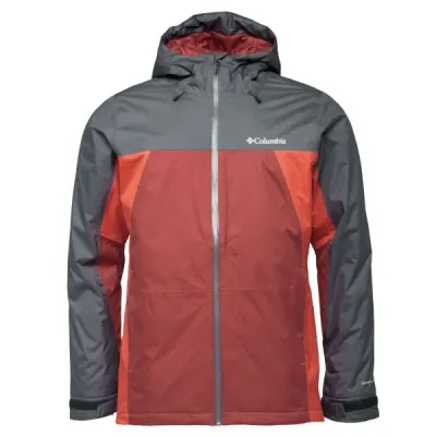 Columbia INNER LIMITS INSULATED JACKET Pánská zateplená nepromokavá bunda, vínová, velikost S