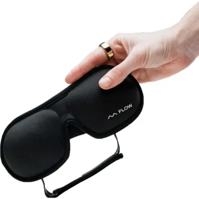 FLOW 3D SLEEP MASK Spící maska, černá, velikost UNI