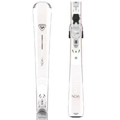 Rossignol NOVA 3 XPRESS + XPRESS 10 GW Dámské sjezdové lyže, bílá, velikost 142