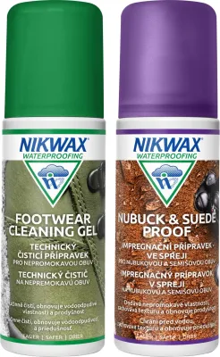NIKWAX čisticí a impregnační sada Footwear Cleaning Gel a Nubuck & Suede Proof (125 + 125 ml)