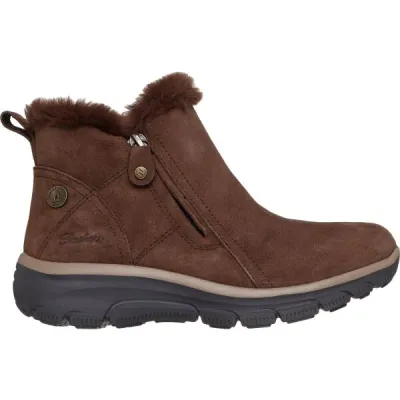 Skechers EASY GOING - HIGH ZIP 2 Dámská zimní obuv, hnědá, velikost 40